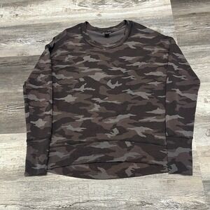 Athleta Sweatshirt Camoflauge Womens S Crewneck‎ Coaster Luxe Printed Athletic